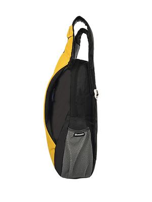 black, yellow polyester backpack - 17536610 - Standard Image - 4