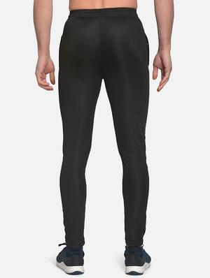 black solid full length track pant - 17536650 - Standard Image - 3