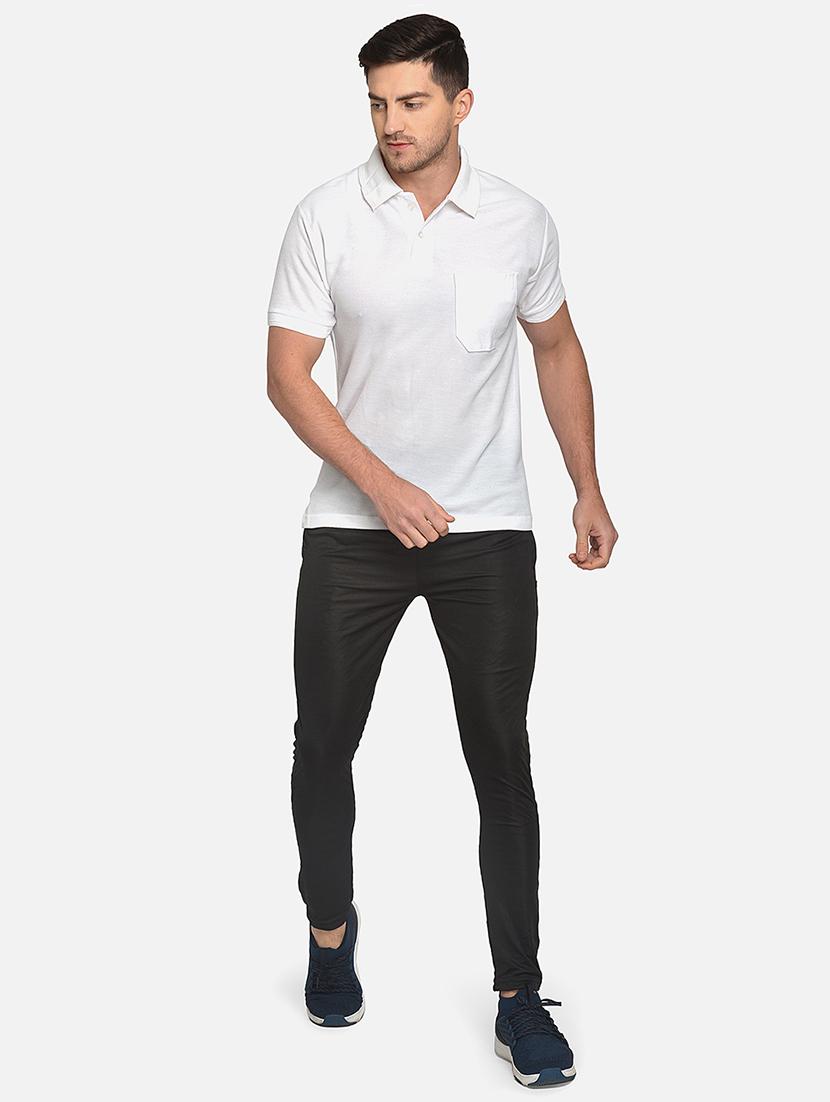 black solid full length track pant - 17536650 - Zoom Image - 4