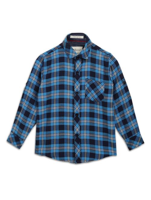 blue checkered casual shirt - 17536719 - Standard Image - 1