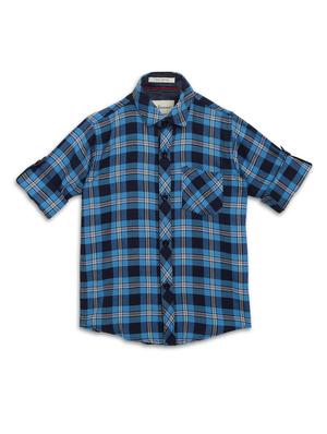 blue checkered casual shirt - 17536719 - Standard Image - 2