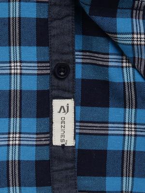 blue checkered casual shirt - 17536719 - Standard Image - 4