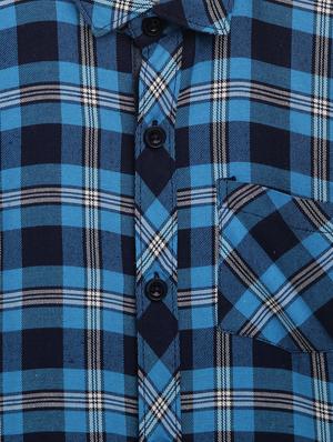 blue checkered casual shirt - 17536719 - Standard Image - 5