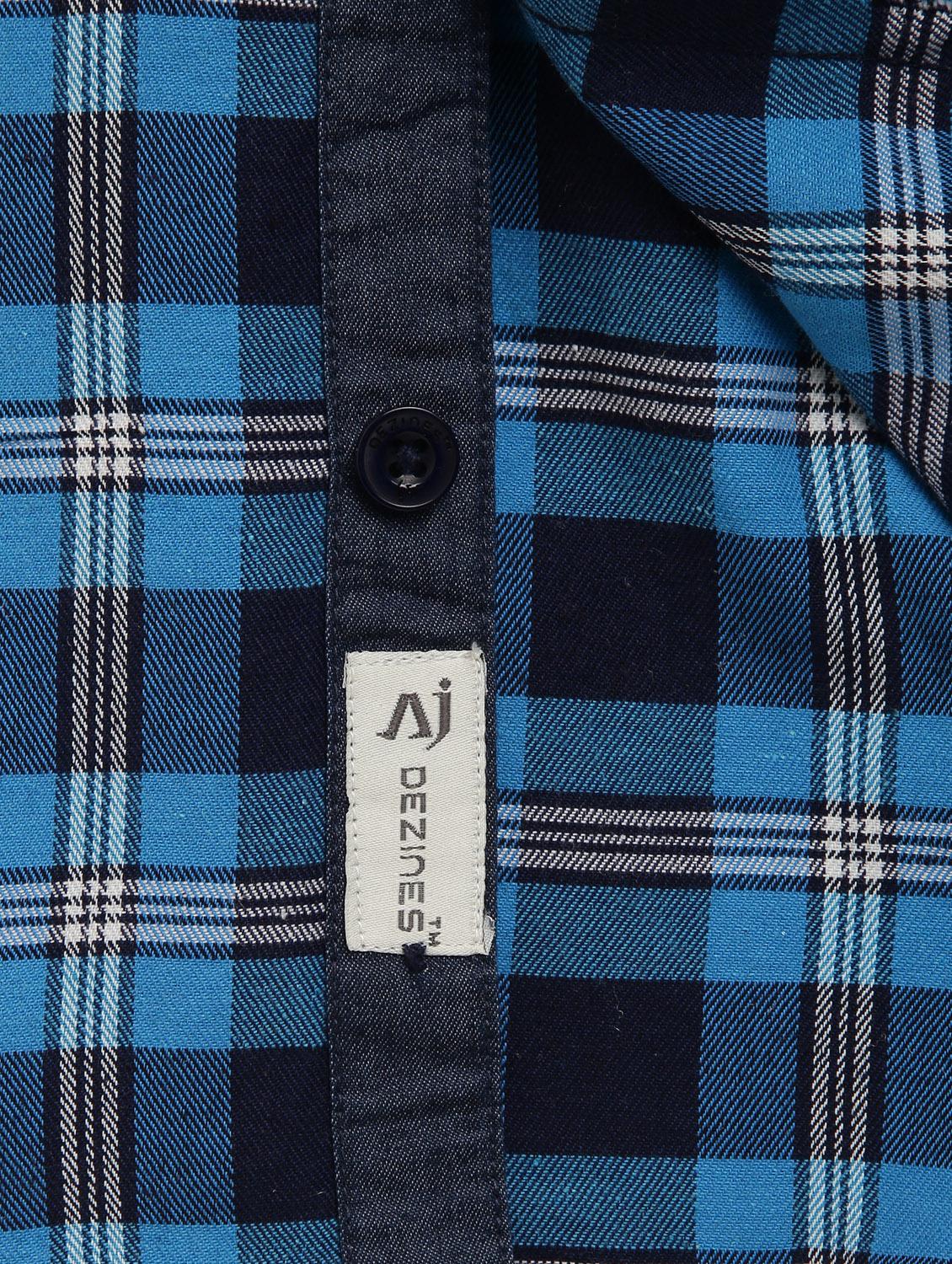 blue checkered casual shirt - 17536719 - Zoom Image - 4