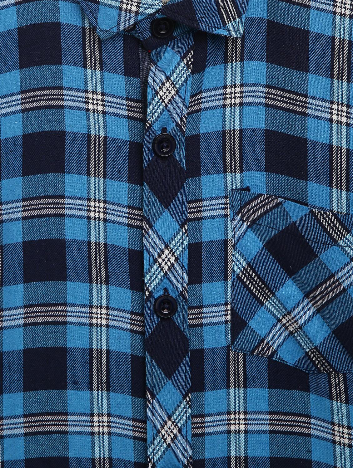 blue checkered casual shirt - 17536719 - Zoom Image - 5