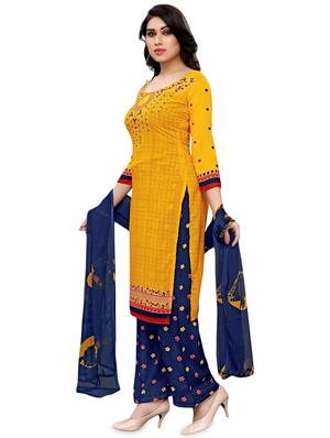 printed unstitched suit - 17536805 - Standard Image - 2
