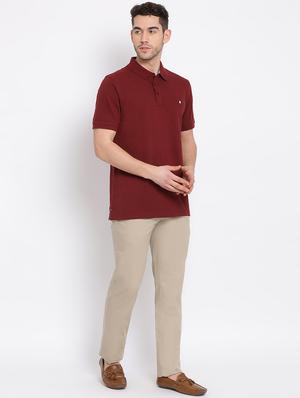 beige solid chinos - 17536874 - Standard Image - 4