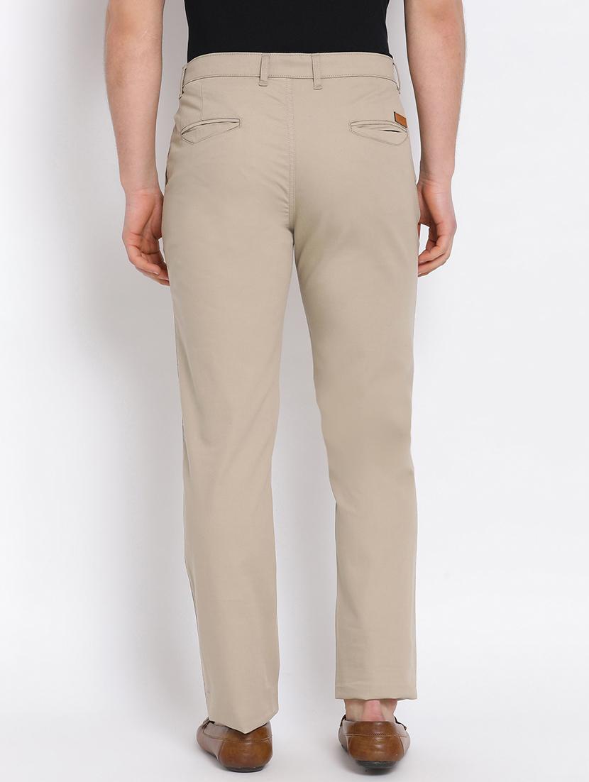 beige solid chinos - 17536874 - Zoom Image - 3
