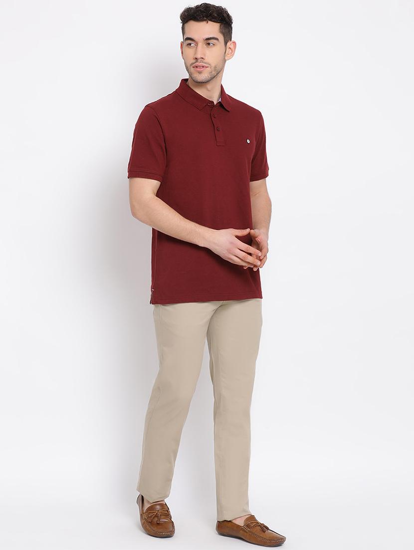 beige solid chinos - 17536874 - Zoom Image - 4