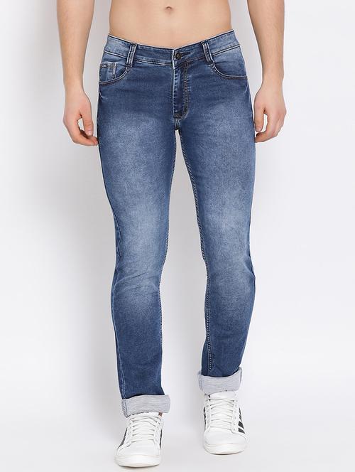 blue heavy washed denim jeans - 17536904 - Standard Image - 1