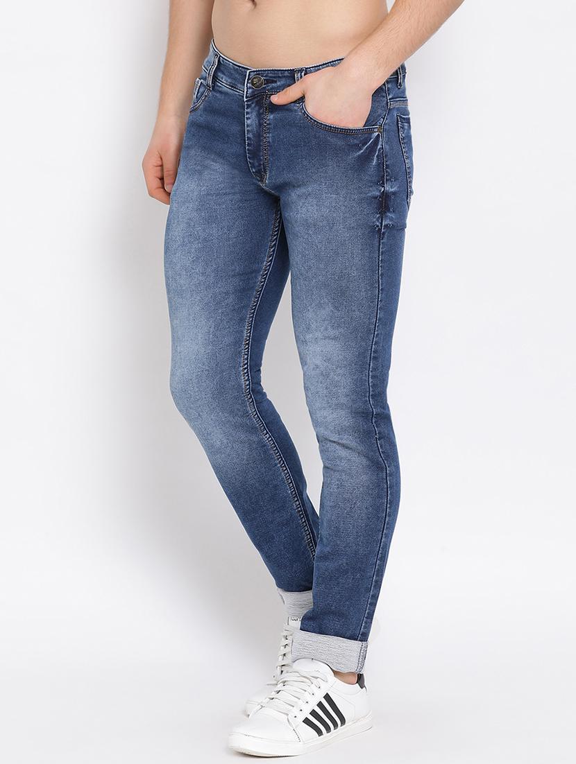 blue heavy washed denim jeans - 17536904 - Zoom Image - 2