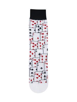 white cotton above ankle length sock - 17536926 - Standard Image - 3