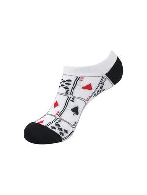 white cotton above ankle length sock - 17536926 - Standard Image - 4