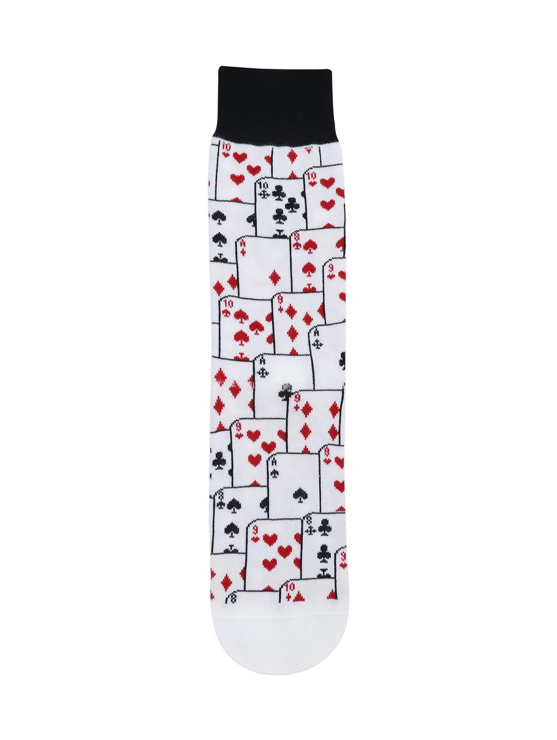 white cotton above ankle length sock - 17536926 - Zoom Image - 3