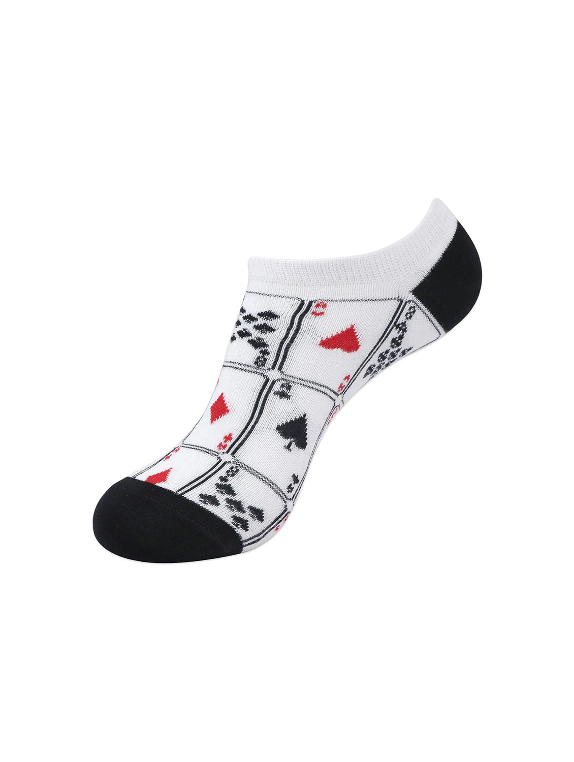 white cotton above ankle length sock - 17536926 - Zoom Image - 4