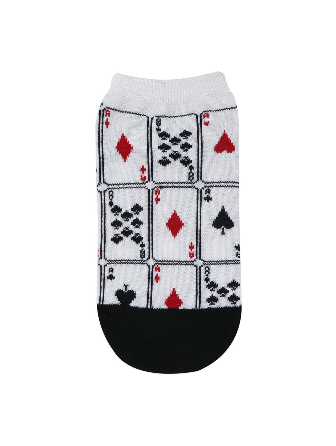 white cotton above ankle length sock - 17536926 - Zoom Image - 5