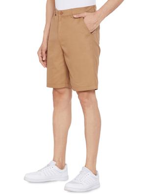 beige solid bermuda shorts - 17537127 - Standard Image - 2