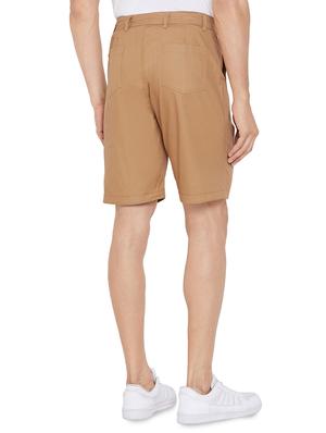 beige solid bermuda shorts - 17537127 - Standard Image - 3
