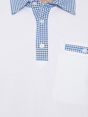 white solid collared t-shirt - 17537159 - Standard Image - 5