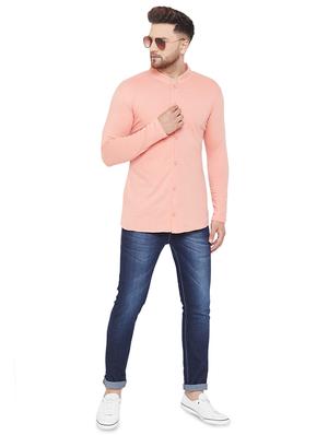 pink solid casual shirt - 17537205 - Standard Image - 4