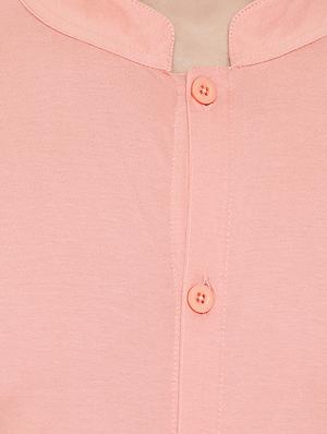 pink solid casual shirt - 17537205 - Standard Image - 5