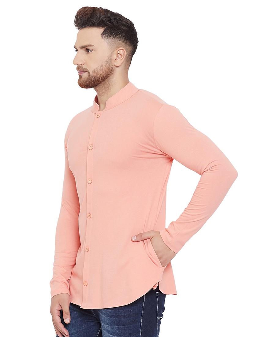 pink solid casual shirt - 17537205 - Zoom Image - 2