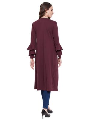 bell sleeved waterfall shrug - 17537216 - Standard Image - 4
