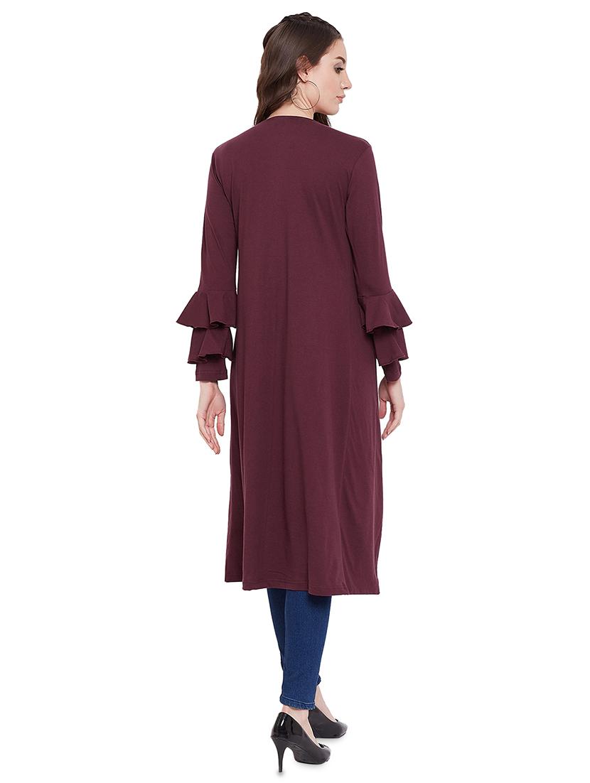 bell sleeved waterfall shrug - 17537216 - Zoom Image - 4
