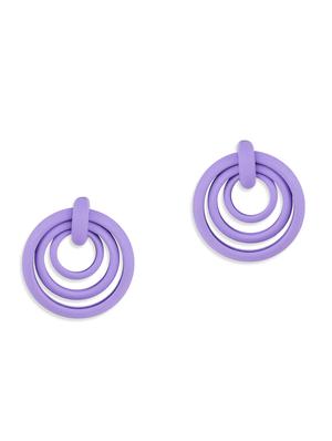 purple zinc drop earring - 17537233 - Standard Image - 2