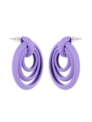 purple zinc drop earring - 17537233 - Standard Image - 3