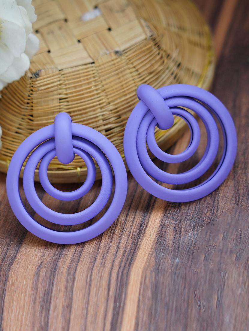 purple zinc drop earring - 17537233 - Zoom Image - 1