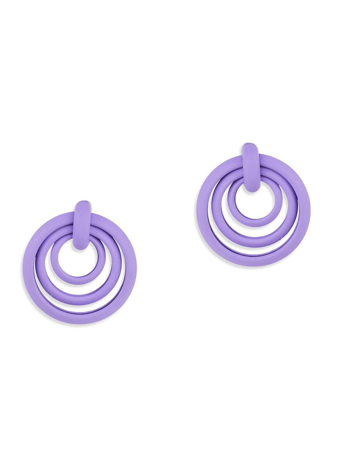 purple zinc drop earring - 17537233 - Zoom Image - 2