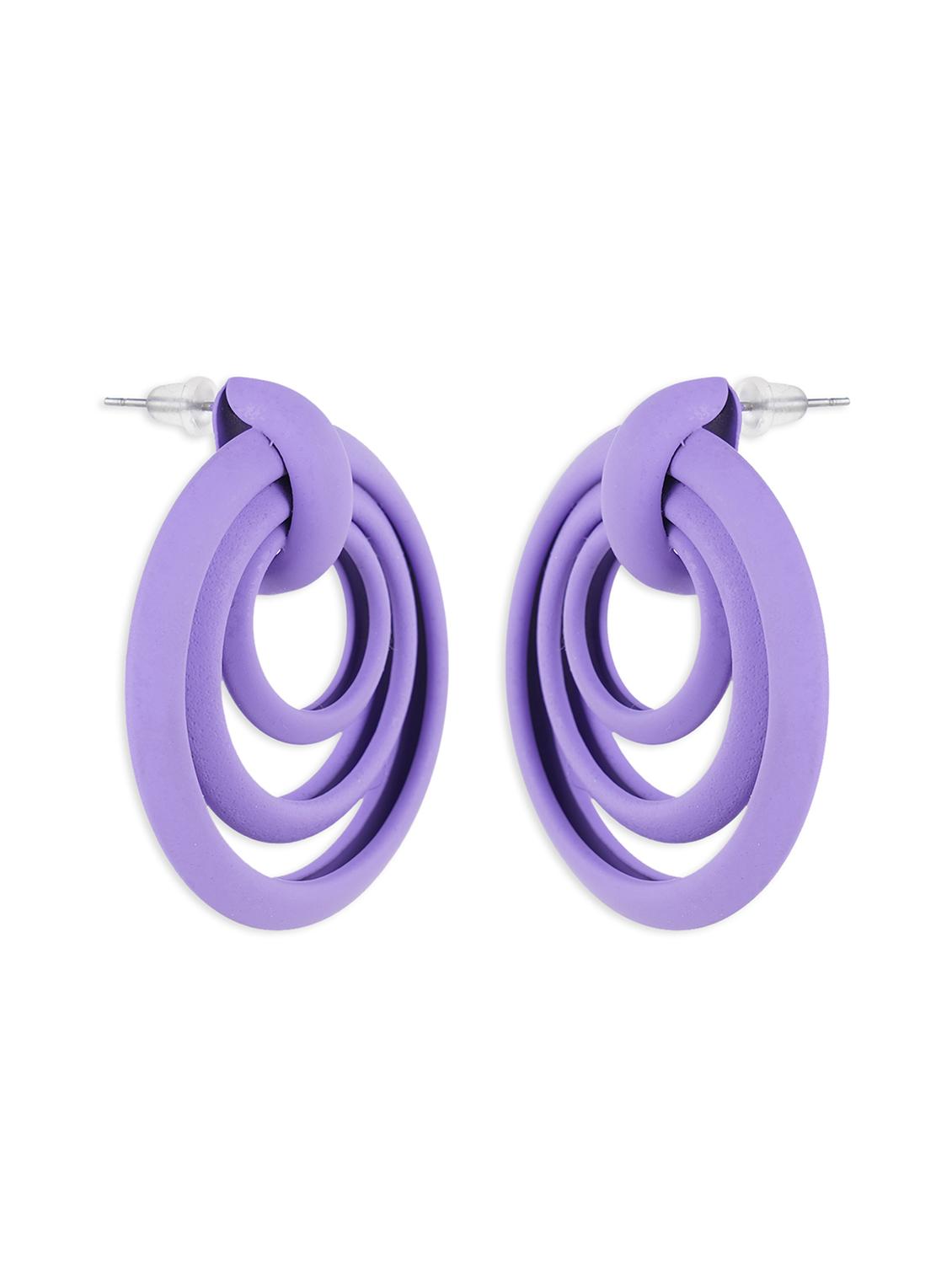 purple zinc drop earring - 17537233 - Zoom Image - 3