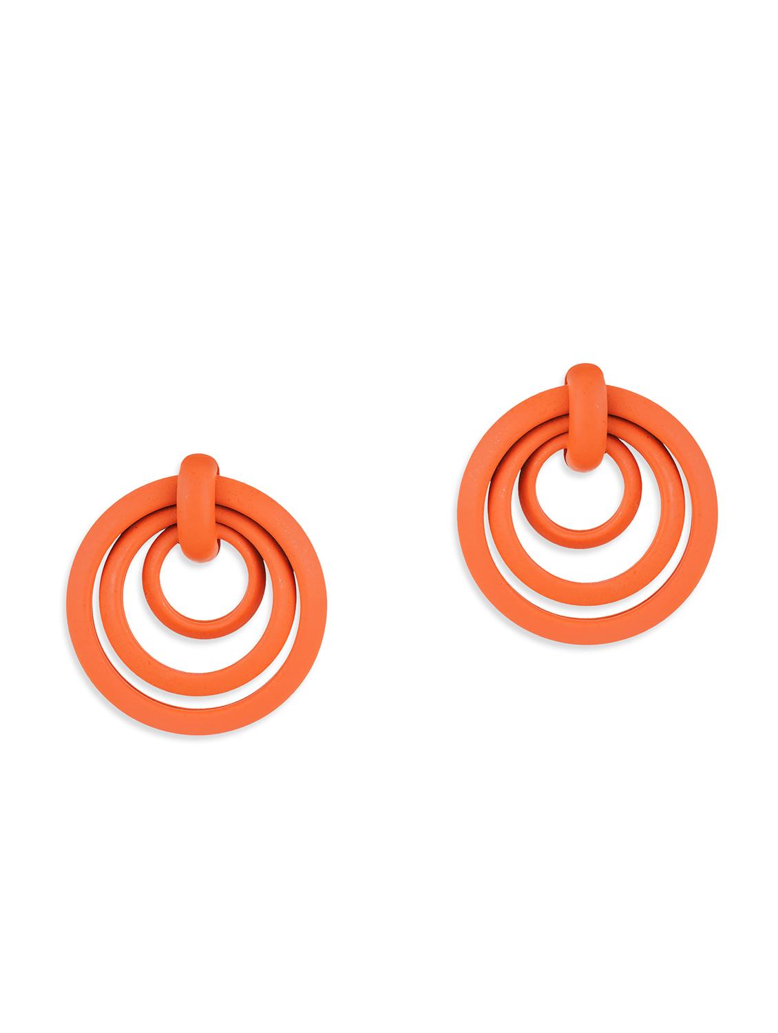 orange zinc drop earring - 17537234 - Zoom Image - 2