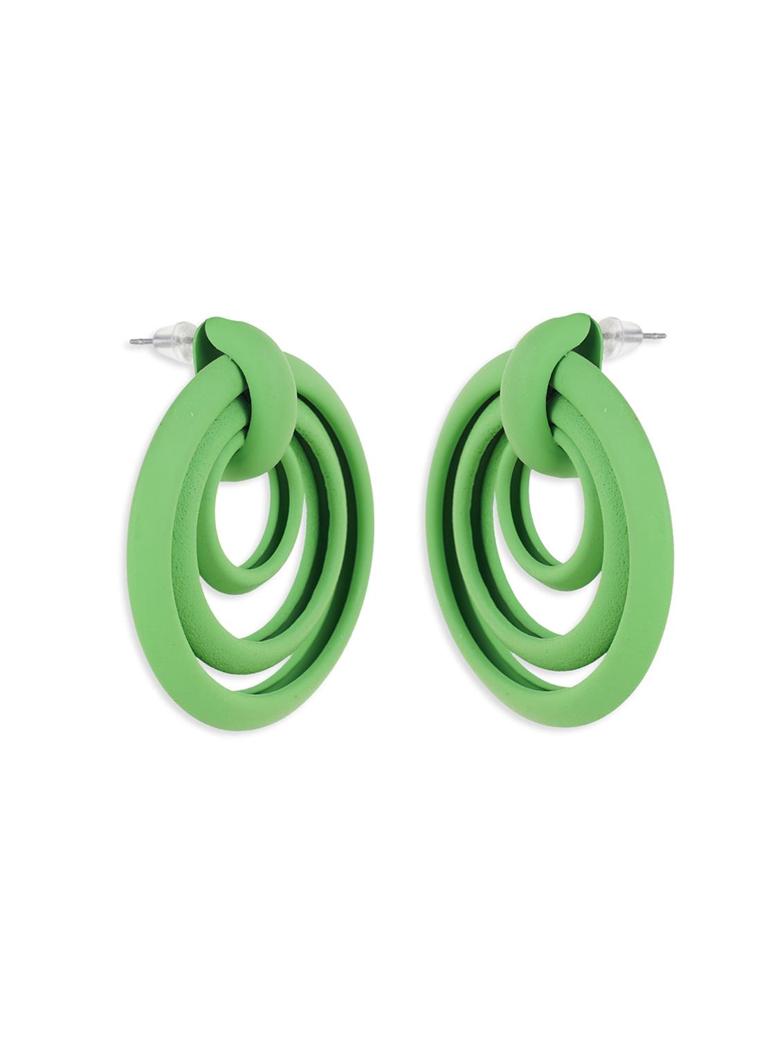 green zinc drop earring - 17537235 - Zoom Image - 3