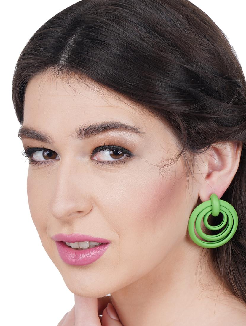 green zinc drop earring - 17537235 - Zoom Image - 4