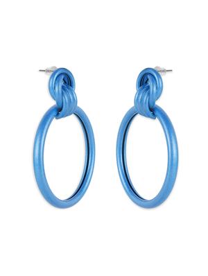 blue metal drop earring - 17537236 - Standard Image - 3