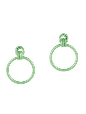 green metal drop earring - 17537238 - Standard Image - 2