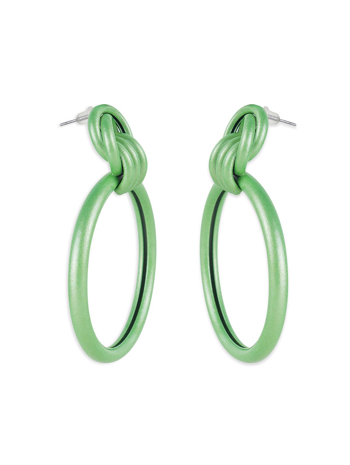 green metal drop earring - 17537238 - Zoom Image - 3