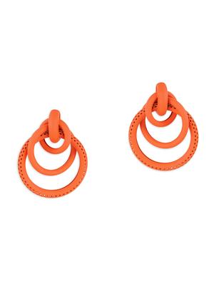 orange metal drop earring - 17537239 - Standard Image - 2