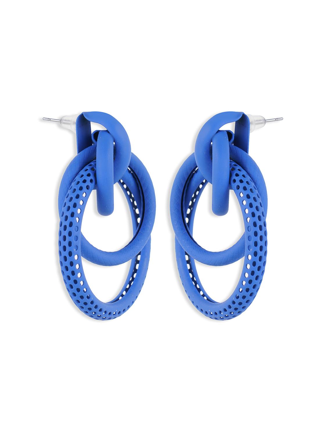 blue metal drop earring - 17537241 - Zoom Image - 3