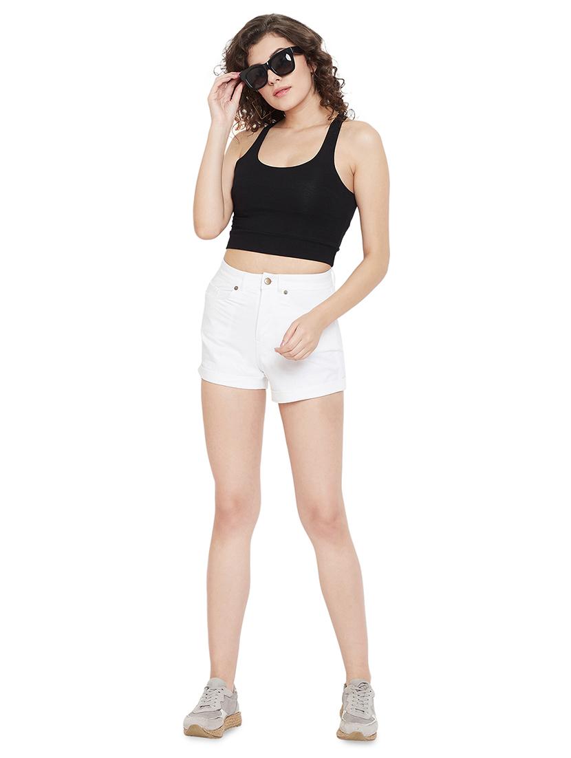 mid rise solid shorts - 17537256 - Zoom Image - 4