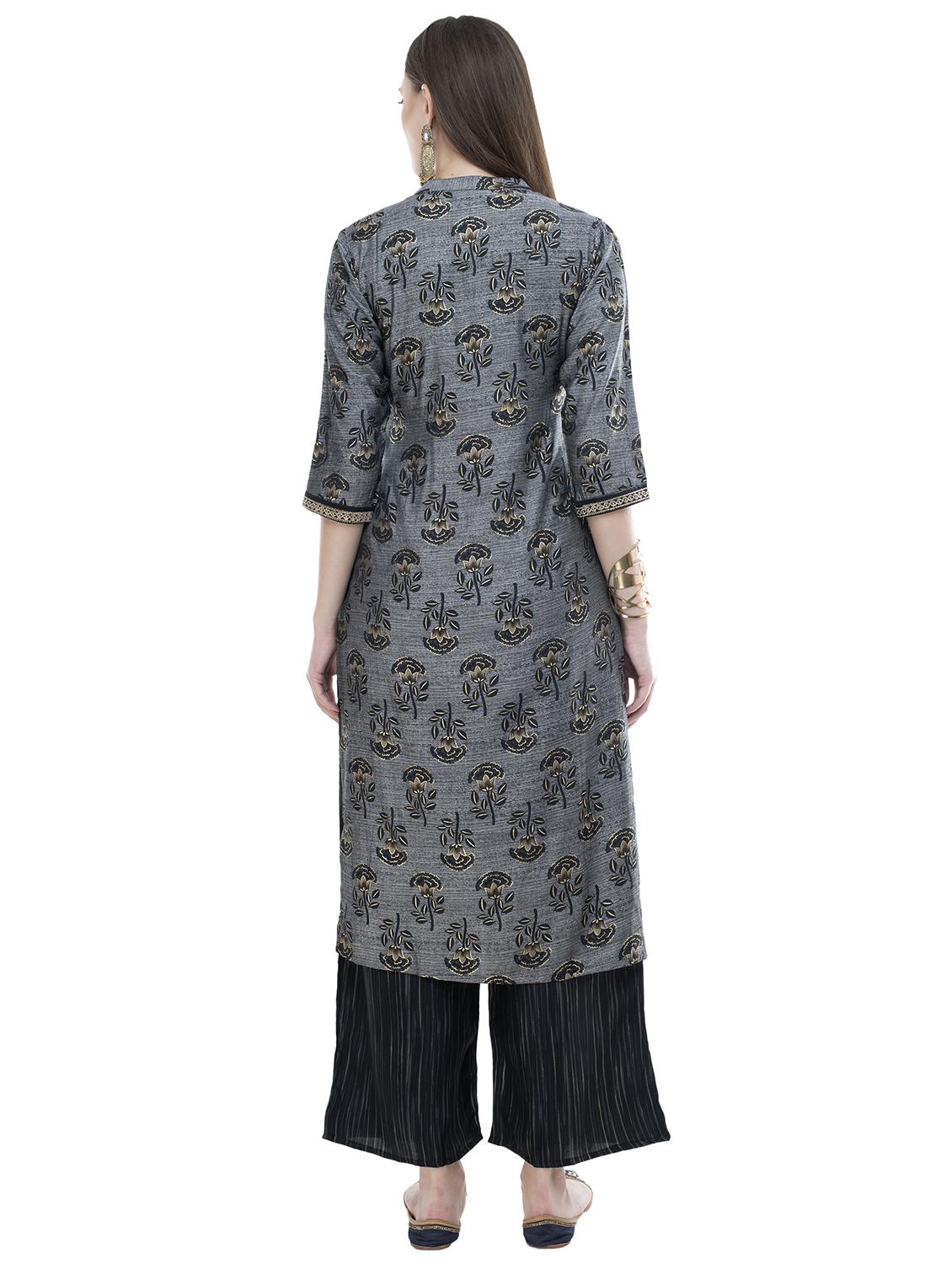 floral kurta palazzo set - 17537370 - Zoom Image - 3