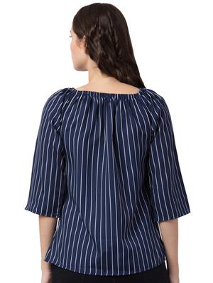 round neck striped top - 17537518 - Standard Image - 3