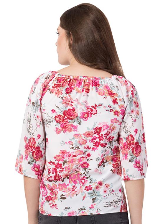 boat neck floral top - 17537520 - Zoom Image - 3