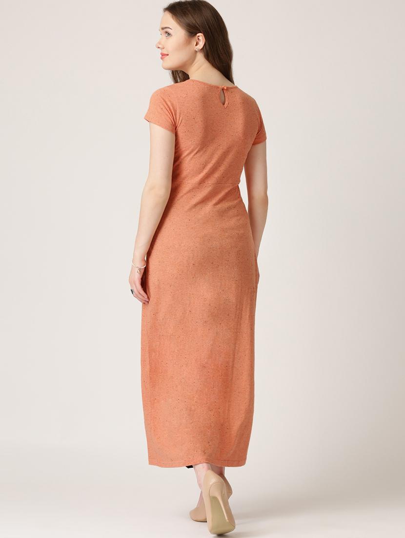 round neck solid maxi tunic - 17537526 - Zoom Image - 2