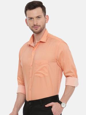 orange solid casual shirt - 17537544 - Standard Image - 2