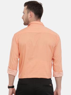 orange solid casual shirt - 17537544 - Standard Image - 3
