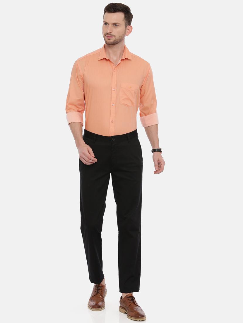 orange solid casual shirt - 17537544 - Zoom Image - 4