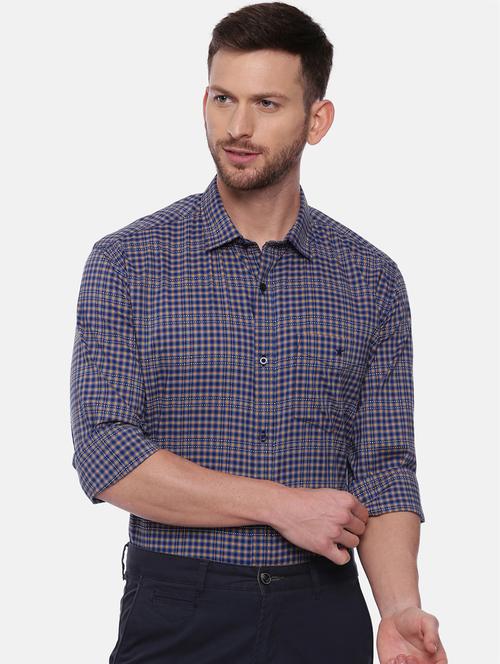 blue checkered casual shirt - 17537568 - Very Small Image - 1